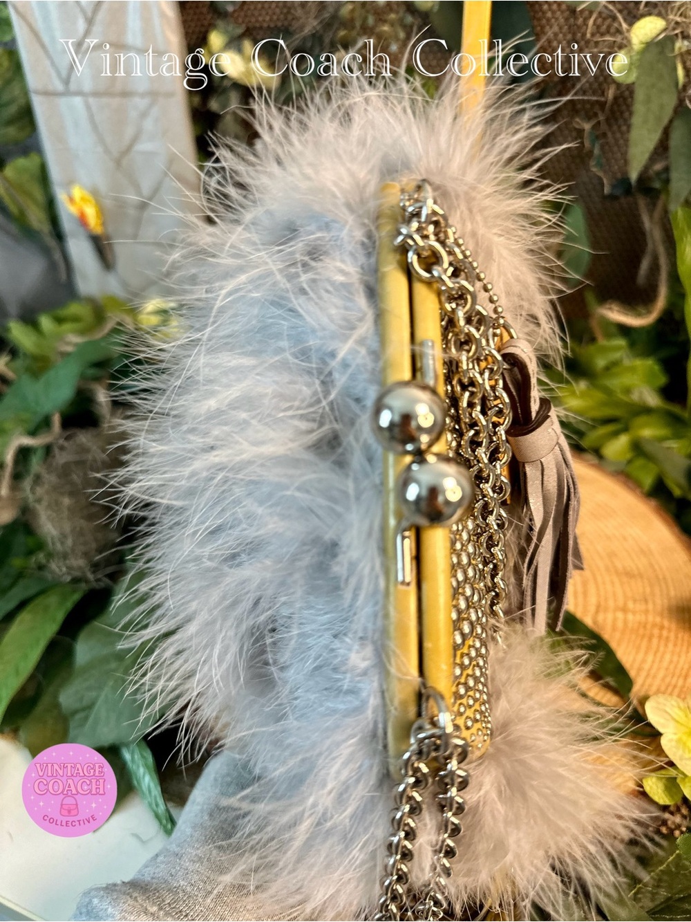 Rare Coach feathered kisslock Poppy - Picture 12 of 13